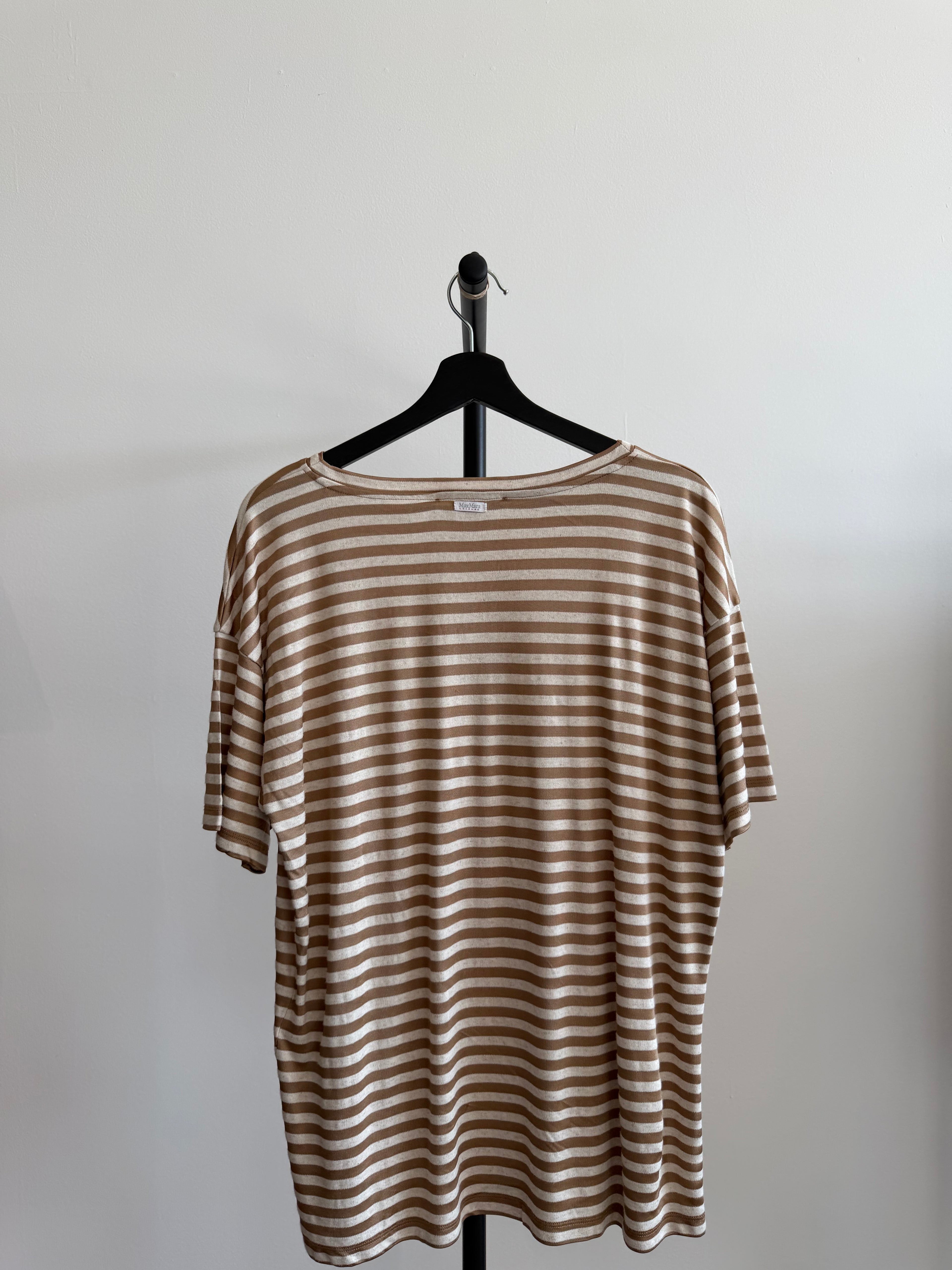 Max Mara Brown/White Top