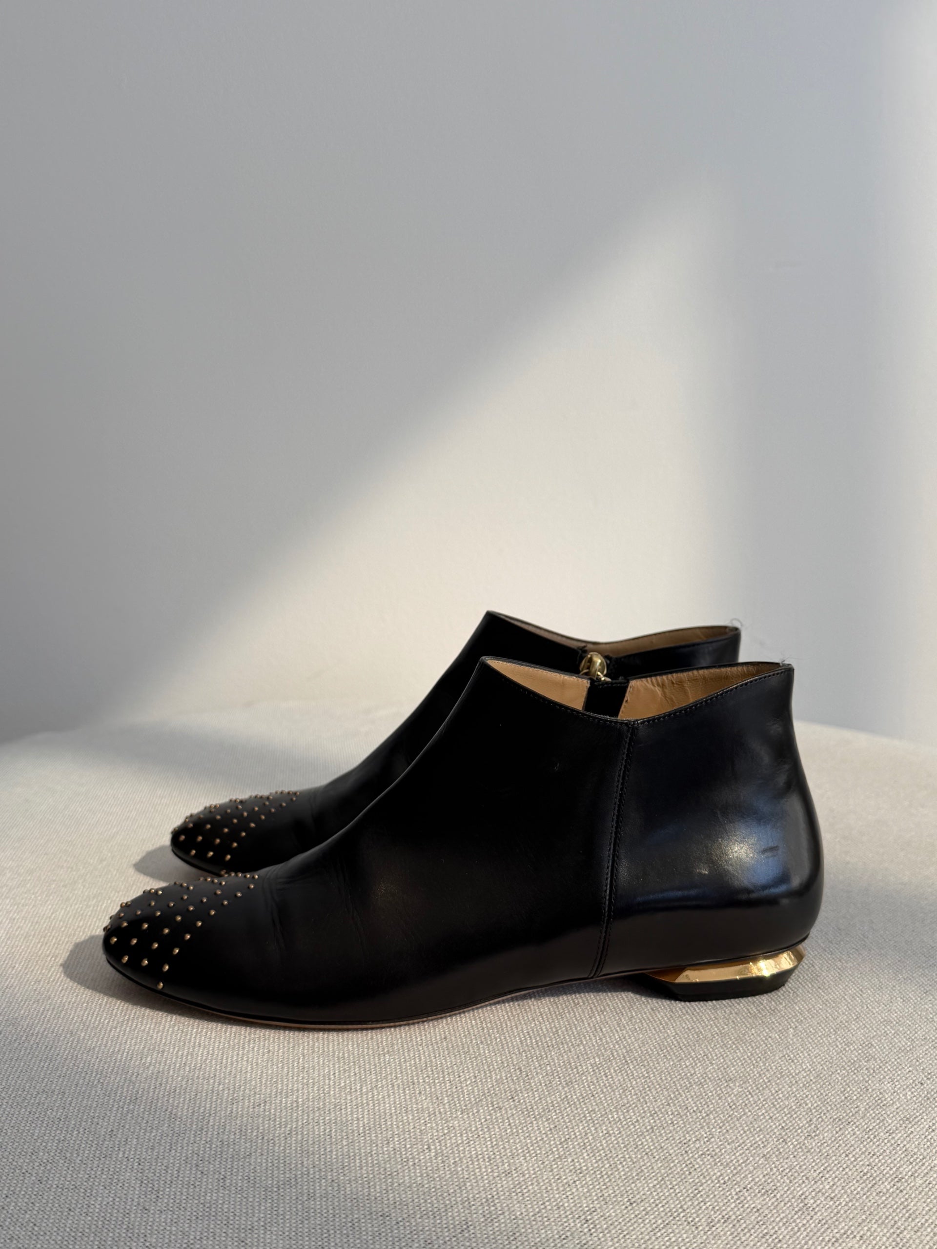 Nicholas Kirkwood Black Leather Ankle Boots