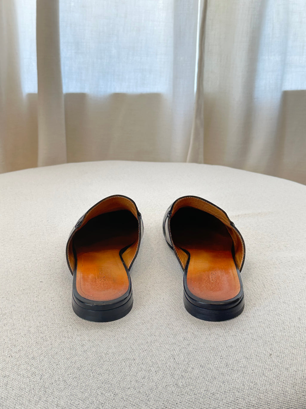Gucci Princetown Leather Mules Sz 8