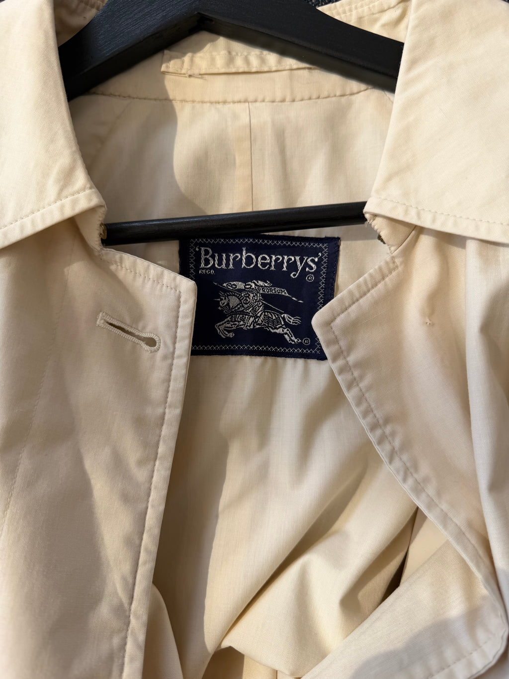Long Cream Burberry Trench
