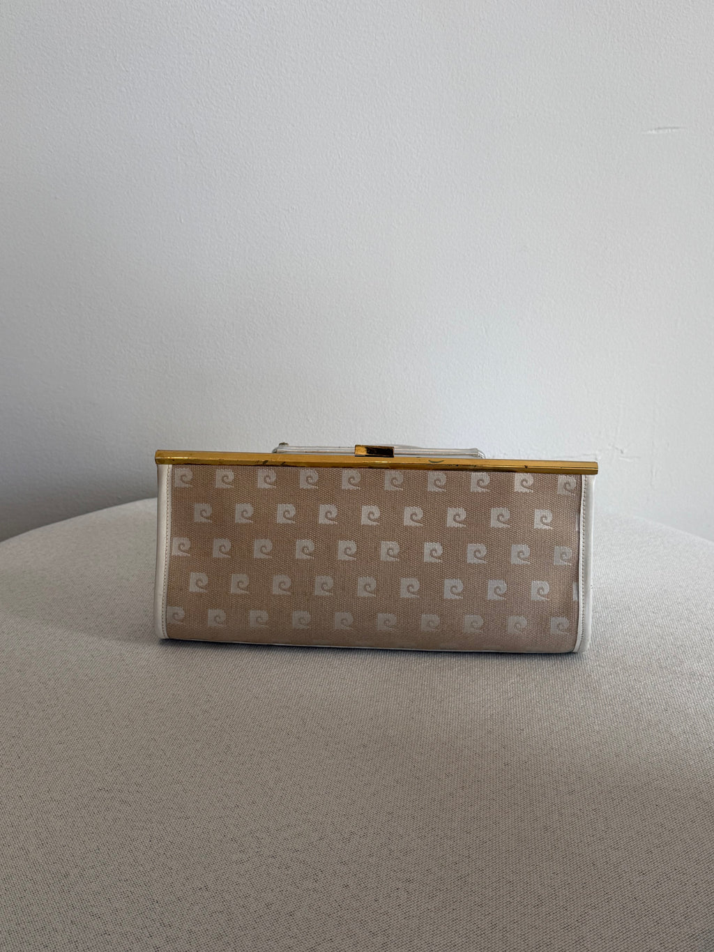 Pierre Cardin Vintage Tan/White Clutch