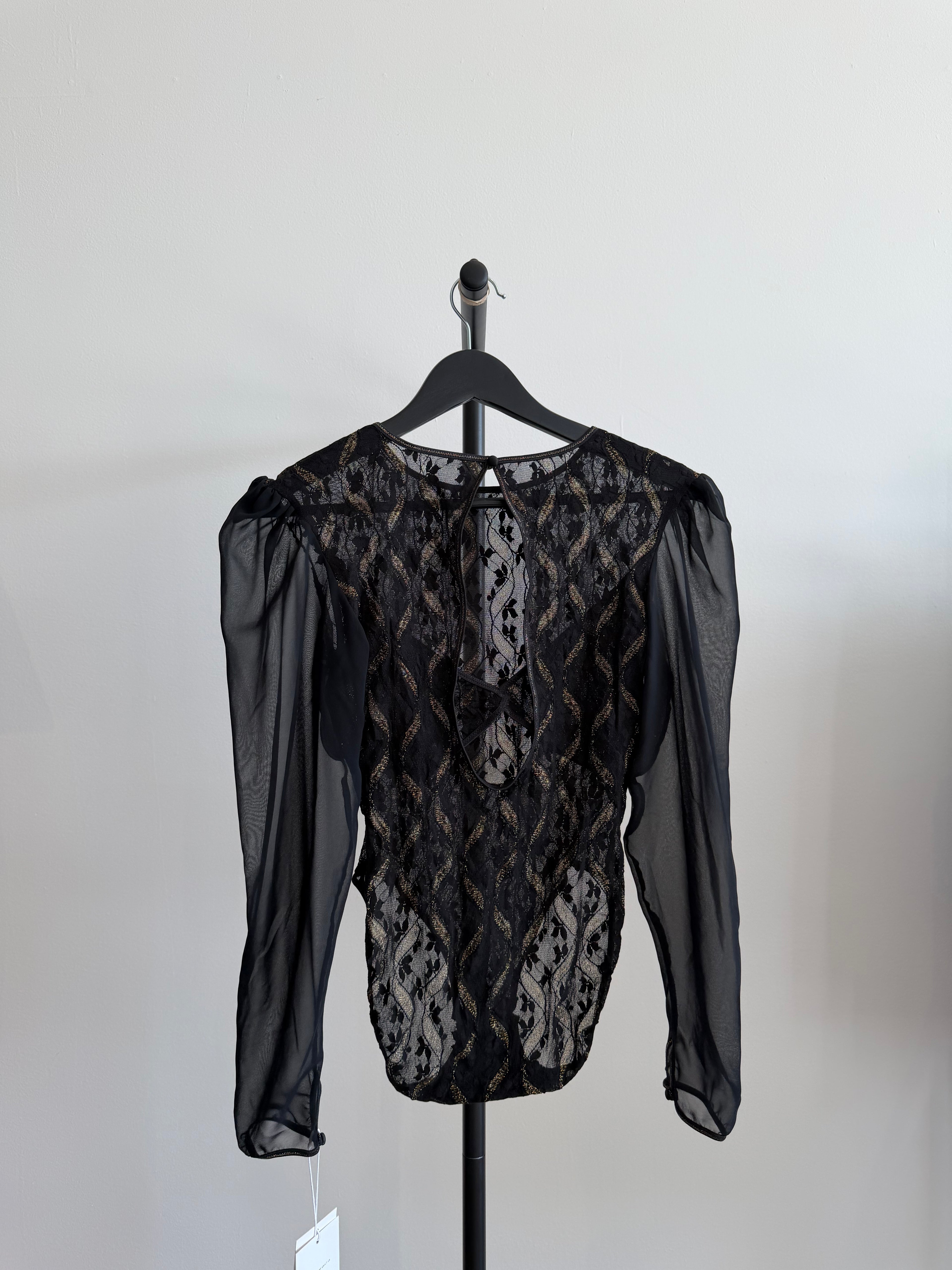 Ungaro Black Lace Bodysuit