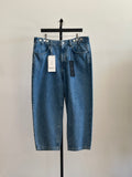 Edwin Blue Jeans, Cropped with Button Details, SZ L