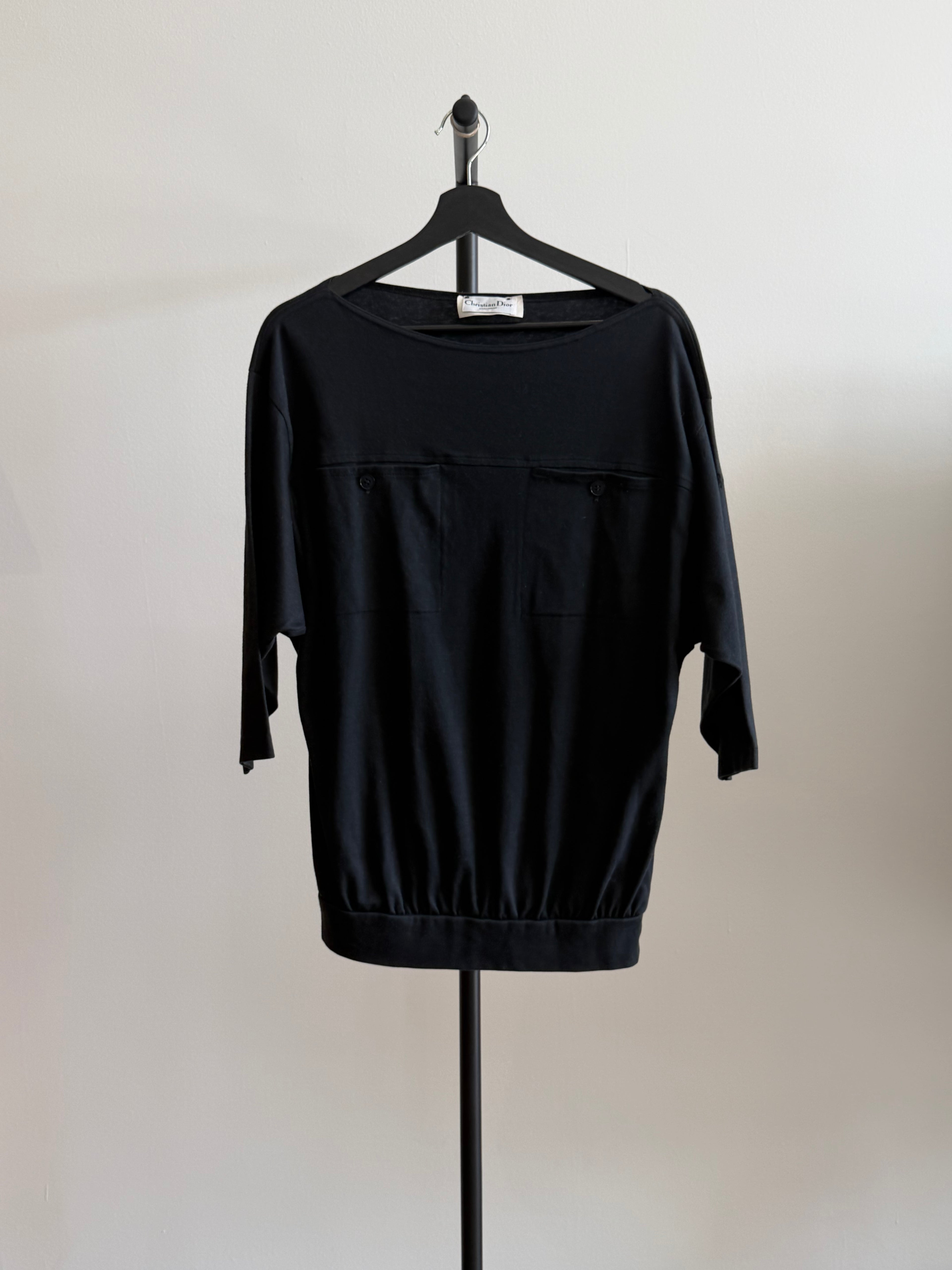 Christian Dior Beachwear Black Dolman Shirt