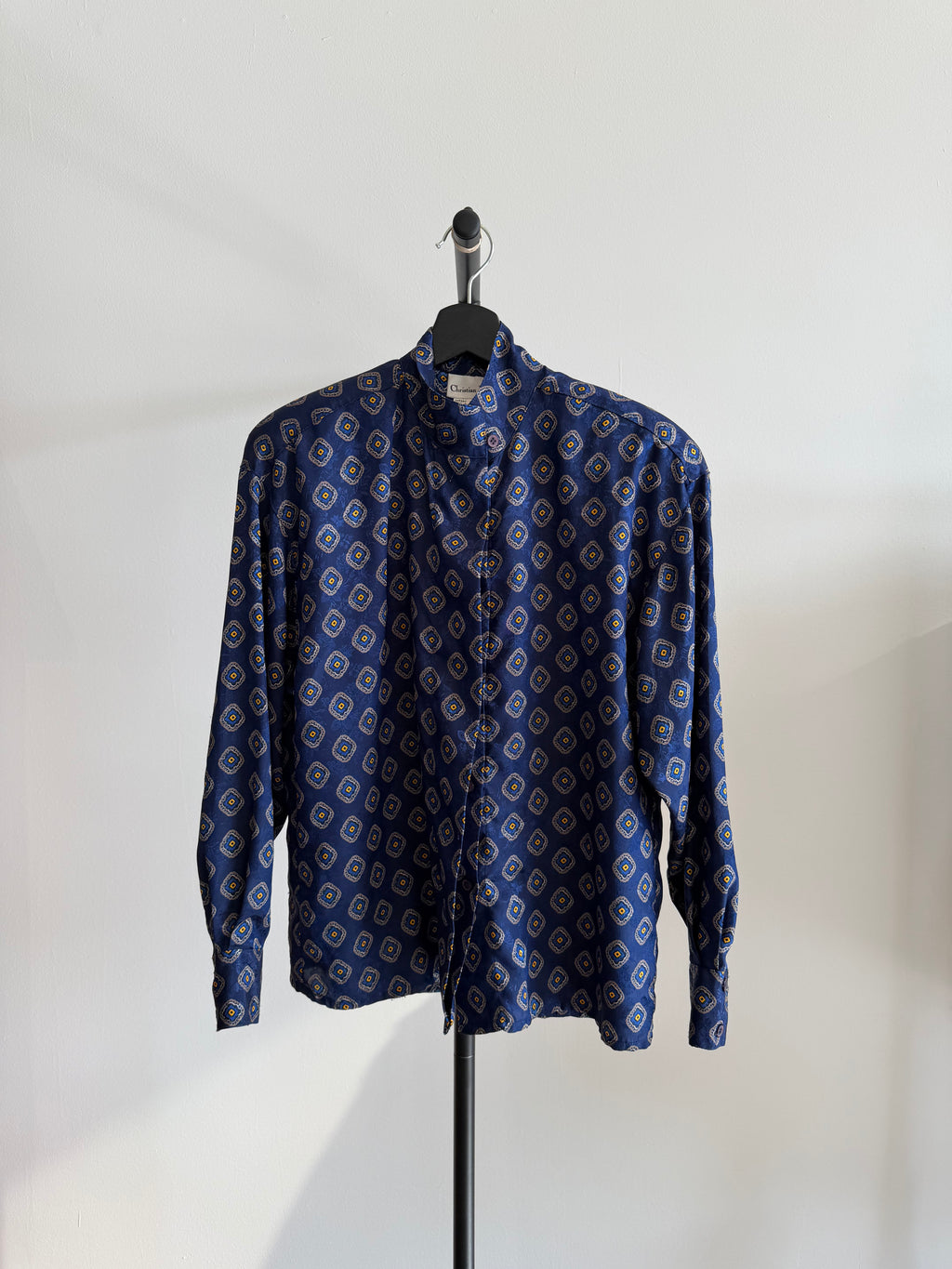 Christian Dior Blue Silk Blouse