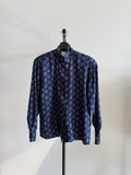 Christian Dior Blue Silk Blouse