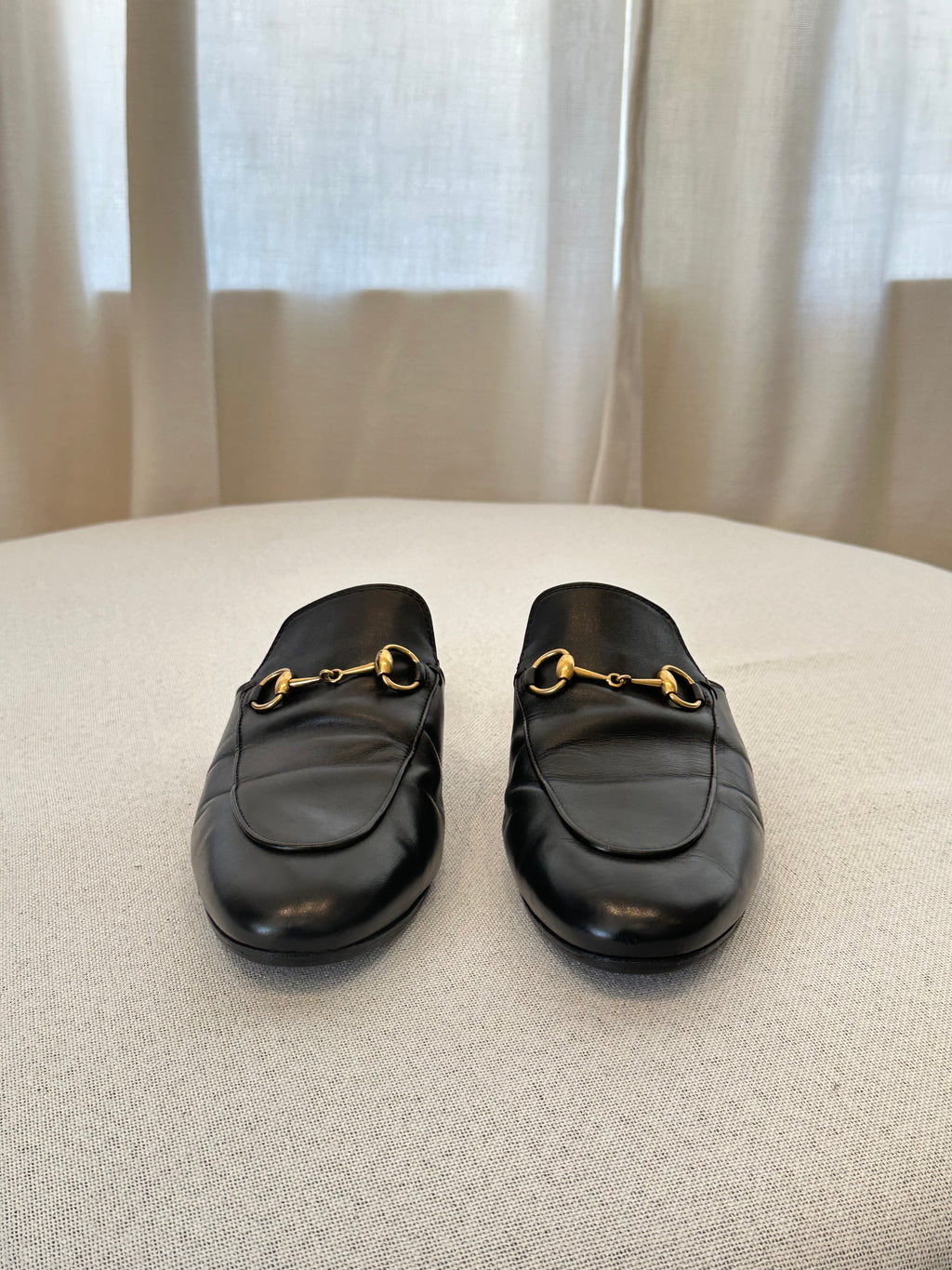 Gucci Princetown Leather Mules Sz 8