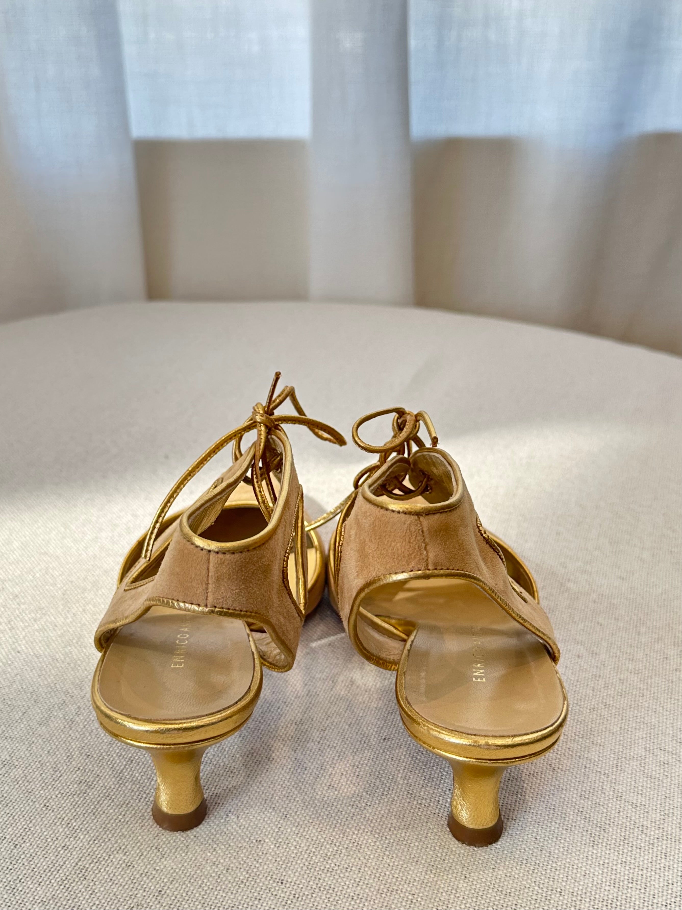 Enrico Antinori Suede Kitten Heels