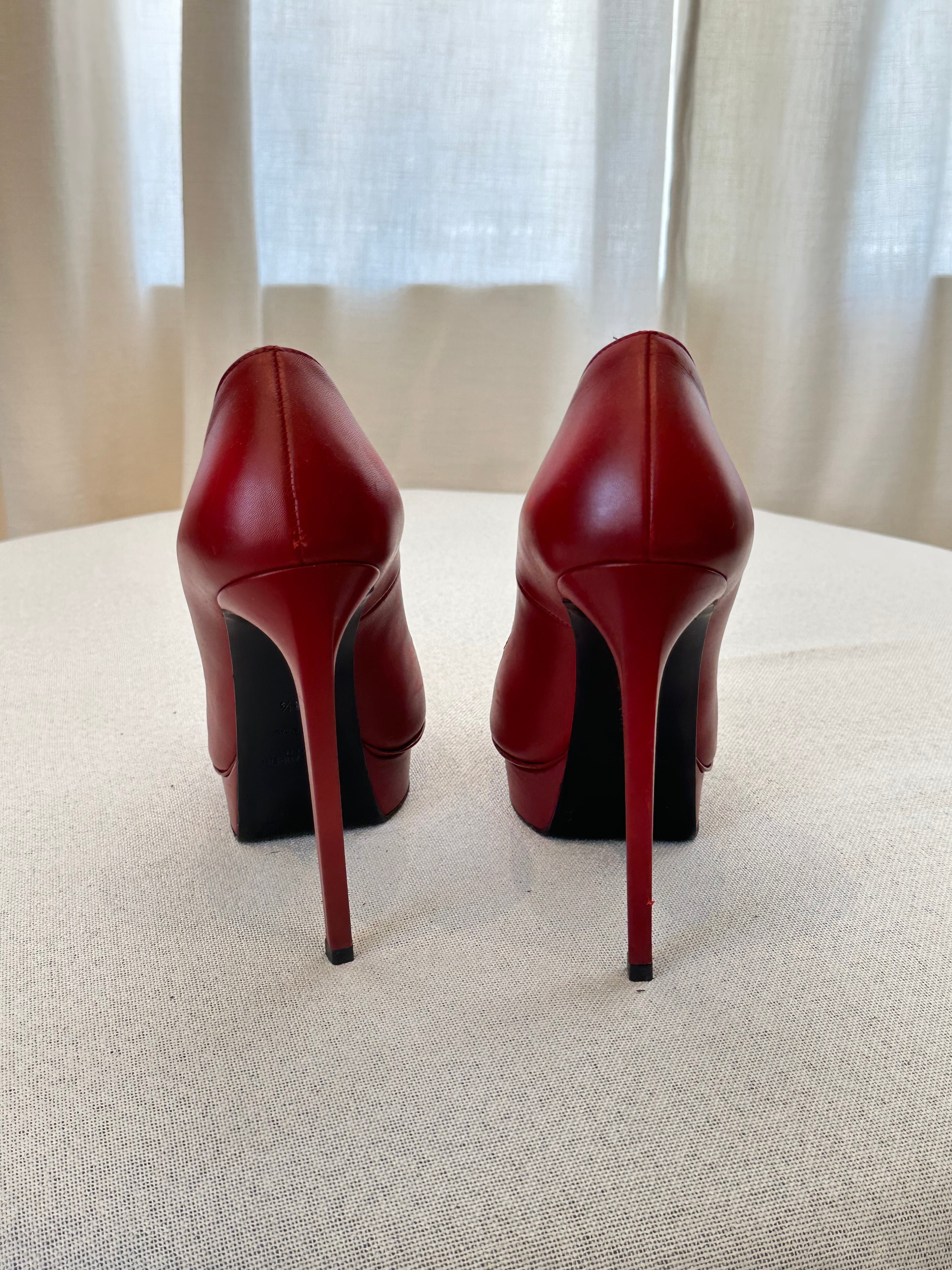 Saint Laurent Burgandy Shoes