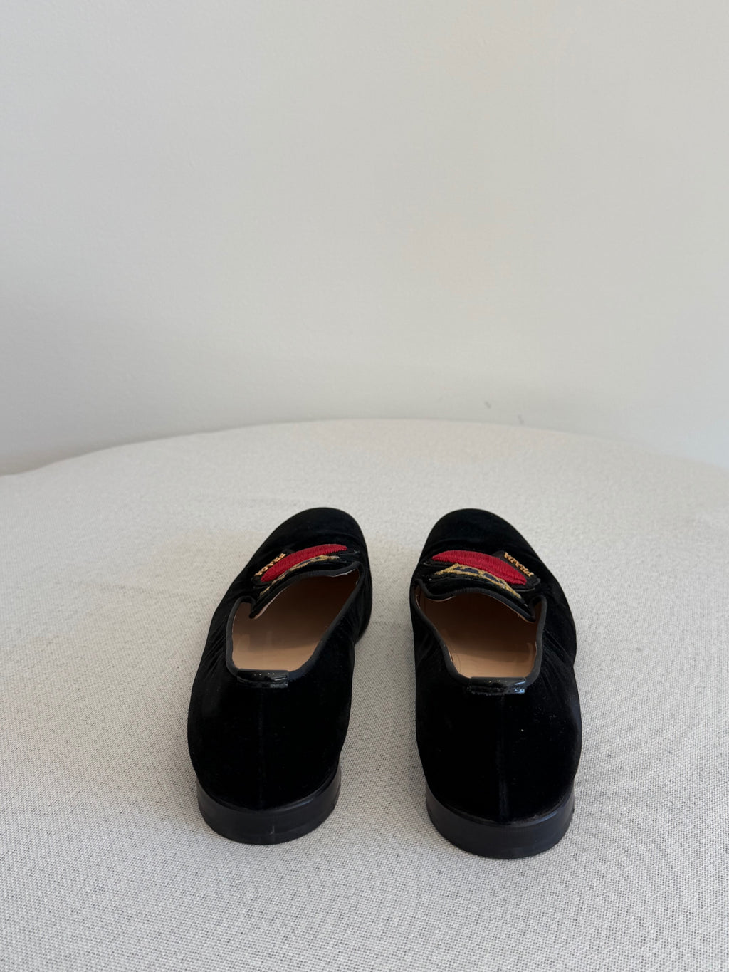 Prada Black Velvet Loafers
