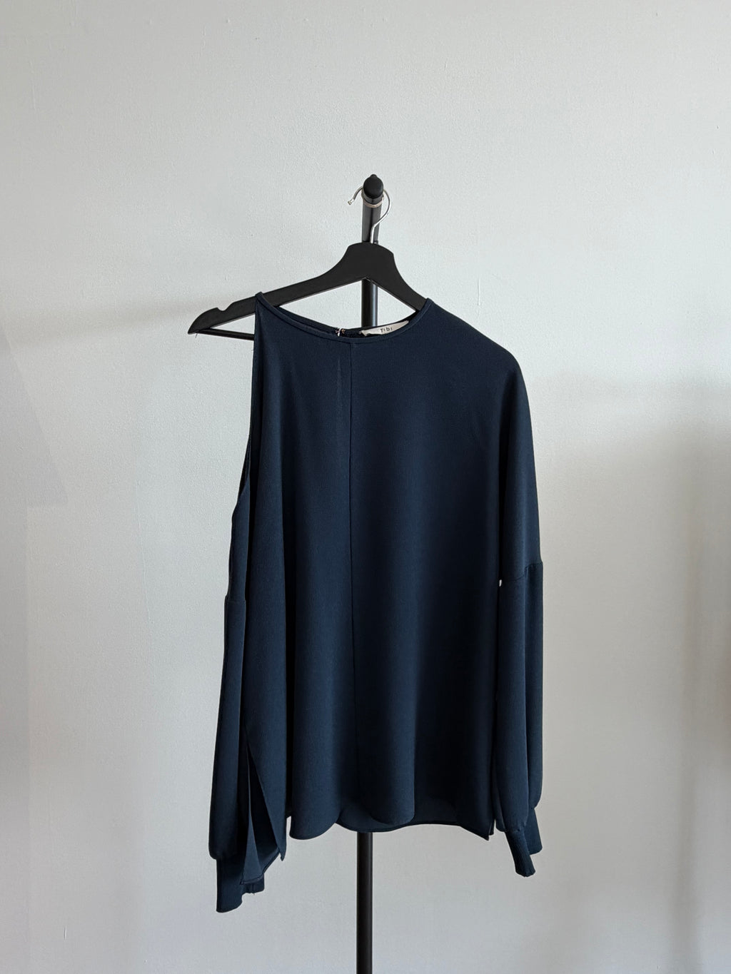 Tibi Blue Top with Shoulder Detail