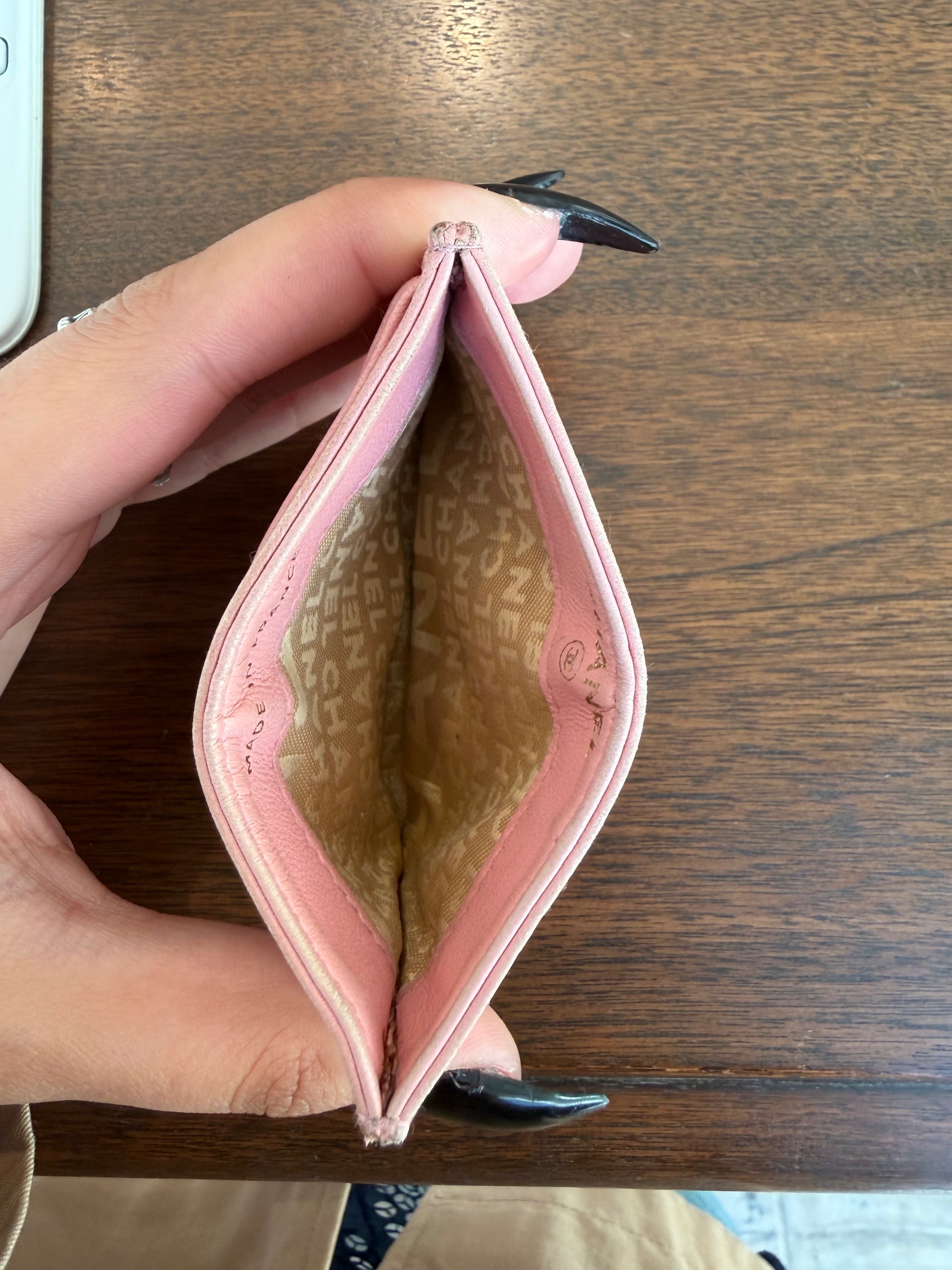 Chanel Pink Card Holder