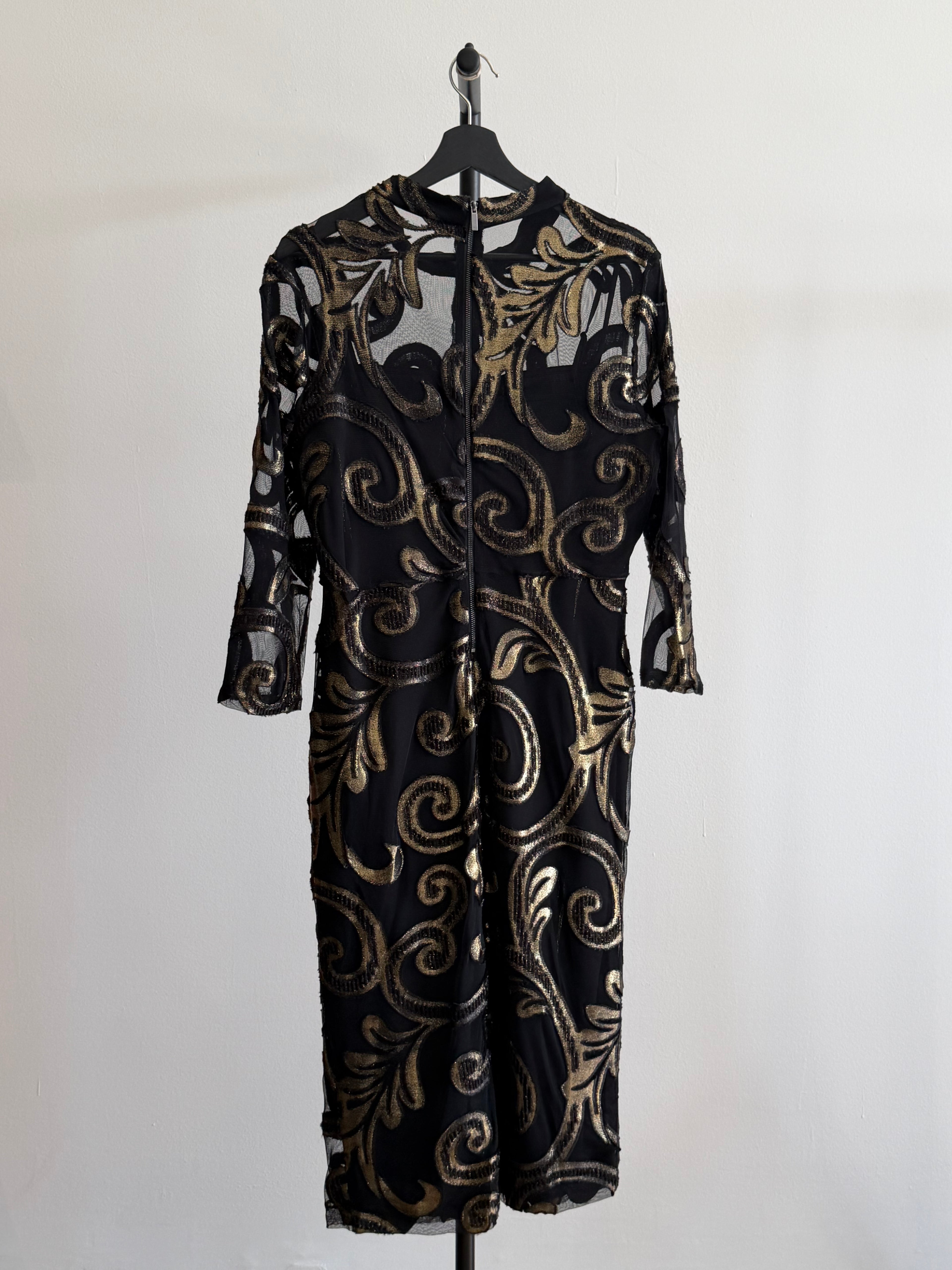 Rachel Roy Black & Gold Dress