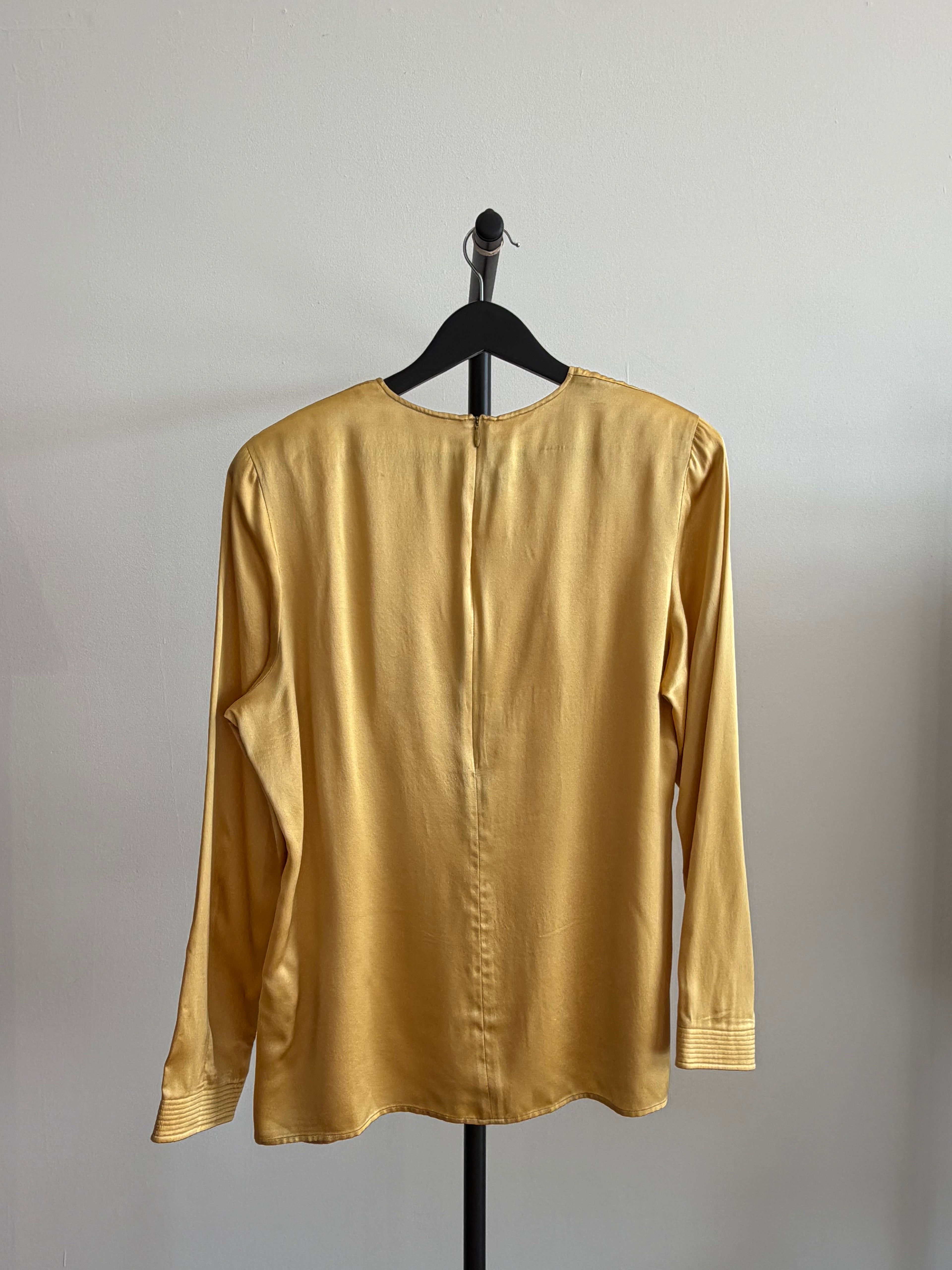 Vintage Louis Feraud Long Sleeve Satin Blouse