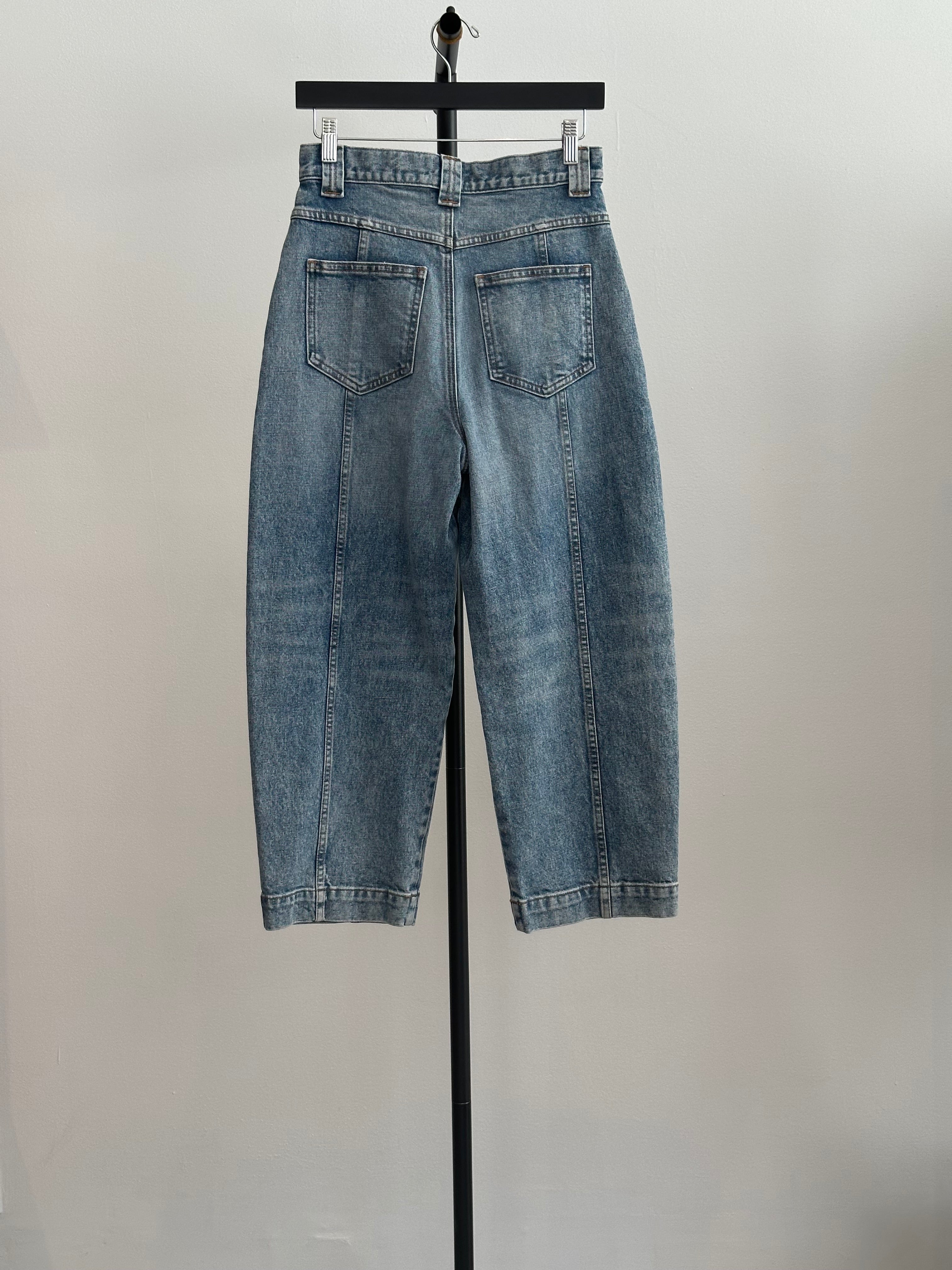 Khaite Barrel Jeans, Medium Wash