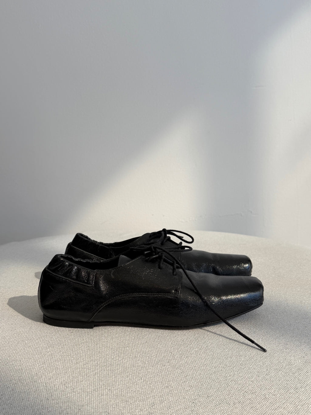 Lafayette 148 Leather Square Toe Loafers