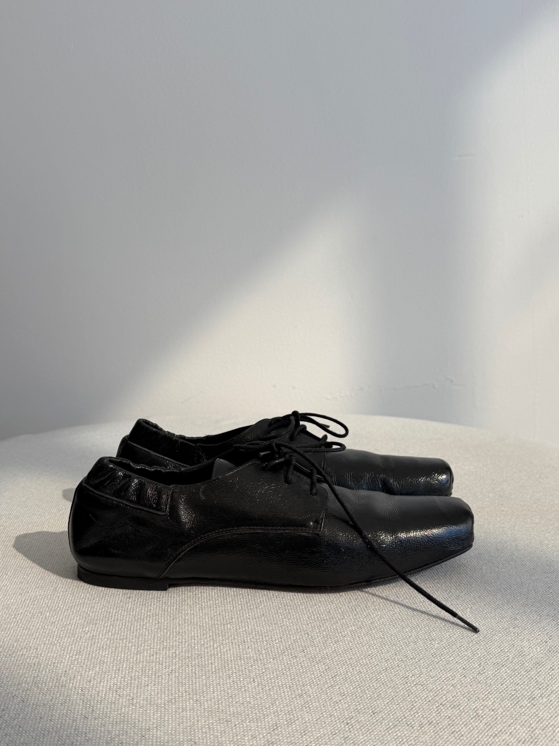 Lafayette 148 Leather Square Toe Loafers