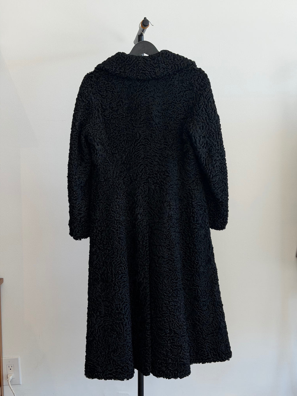 Unbranded Long Black Thick Lamb Jacket