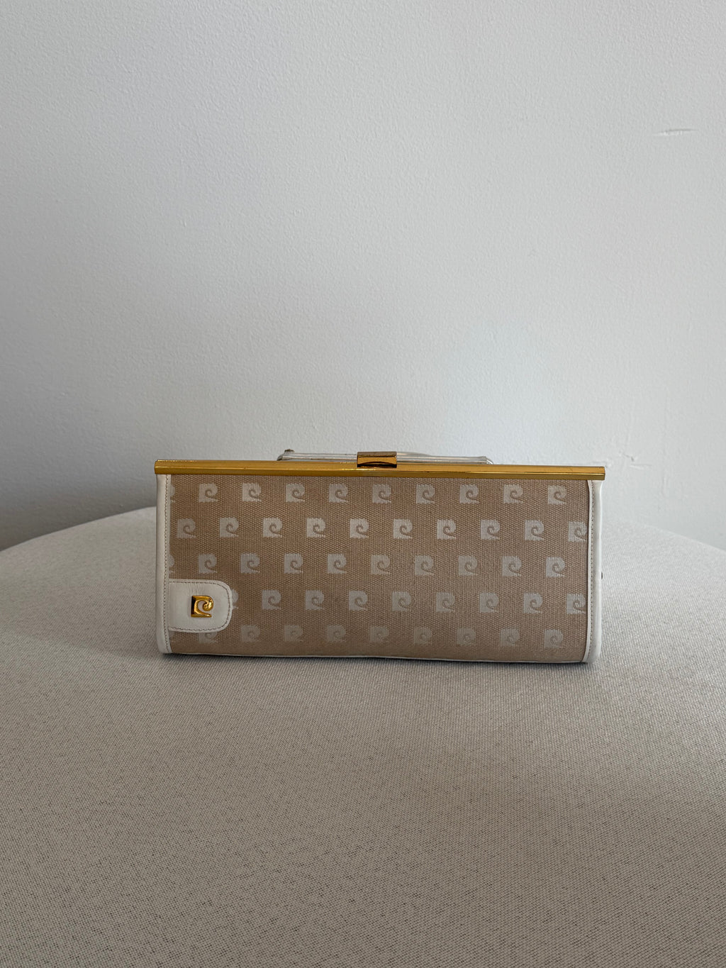 Pierre Cardin Vintage Tan/White Clutch