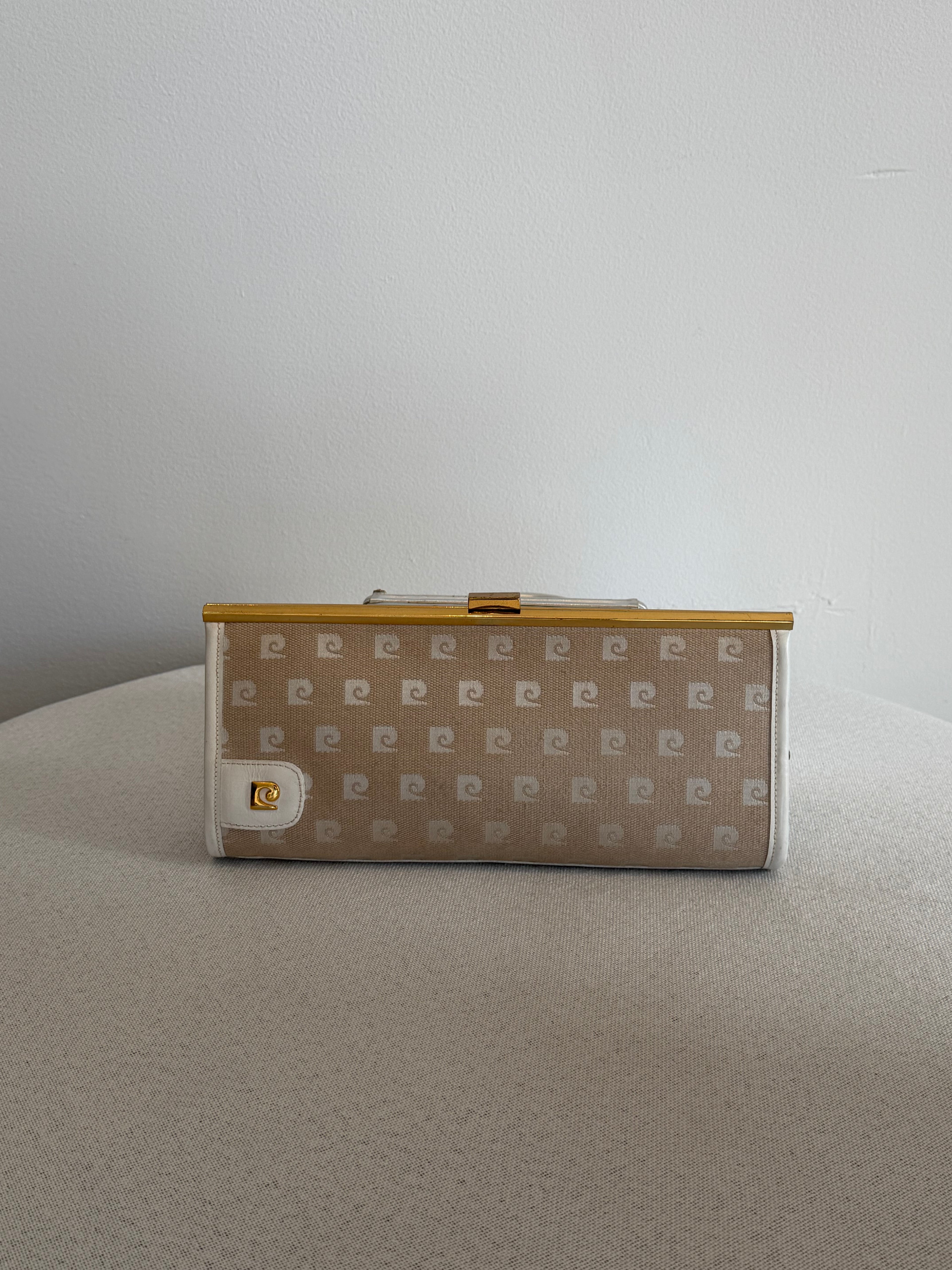 Pierre Cardin Vintage Tan/White Clutch