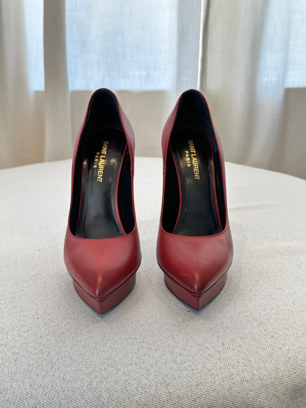 Saint Laurent Burgandy Shoes