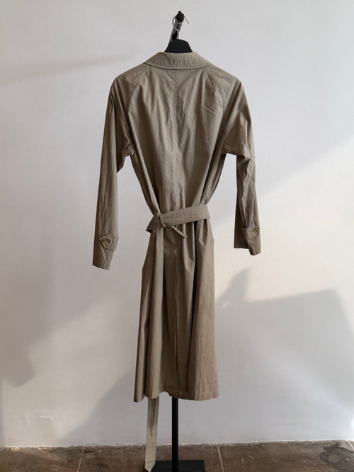 Burberry Mid Length Green Trench