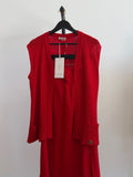 Busnel Red Knit Tank and Skirt Two Piece Set