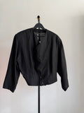 Vintage Vintage Linen Black Cropped Jacket by Bill Kaiserman