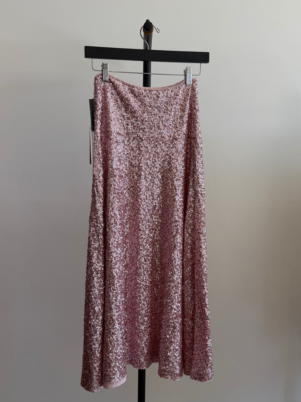 Norma Kamali Pink Sequin Skirt