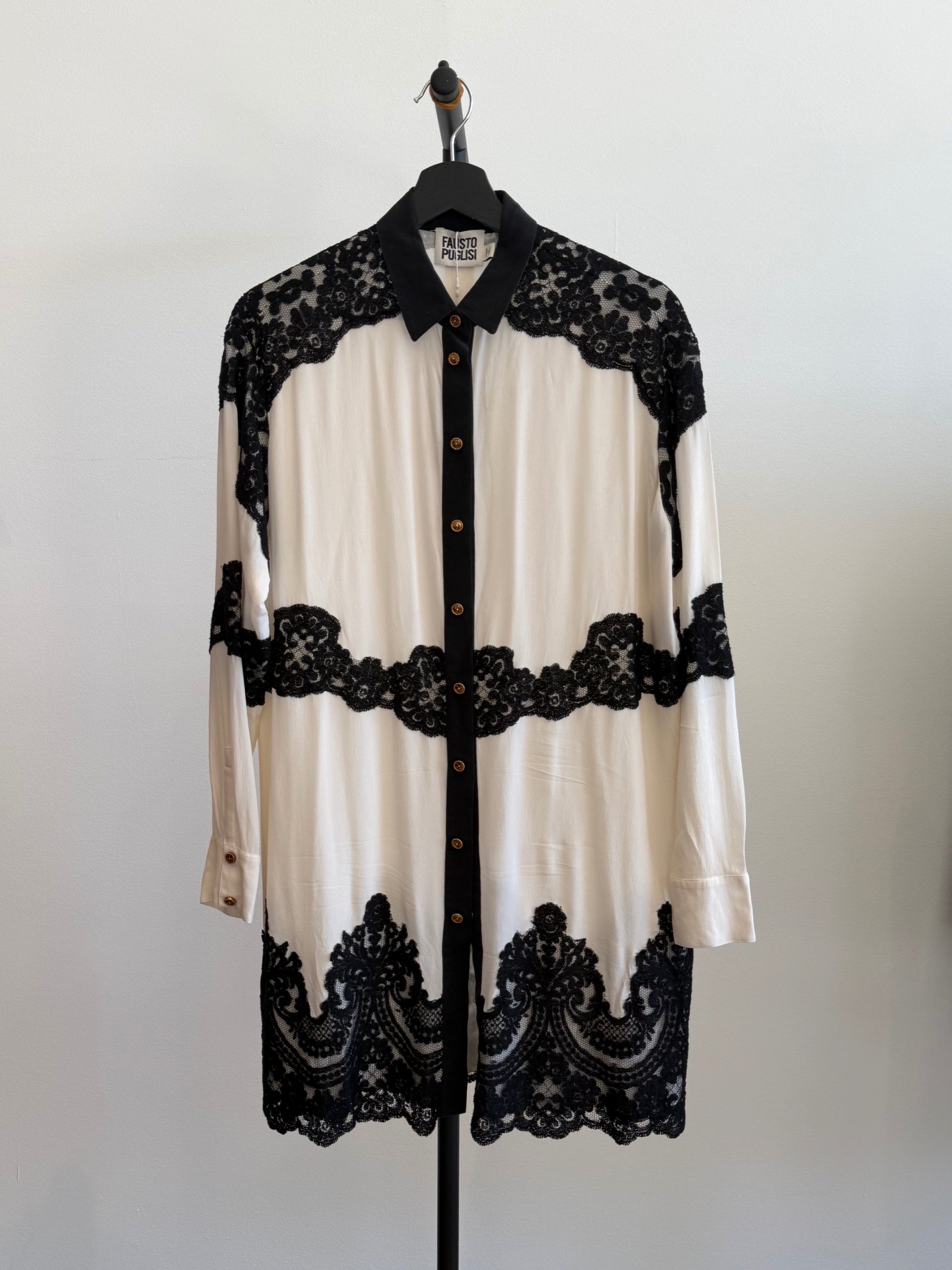 Fausto Puglisi Lace Collared Dress