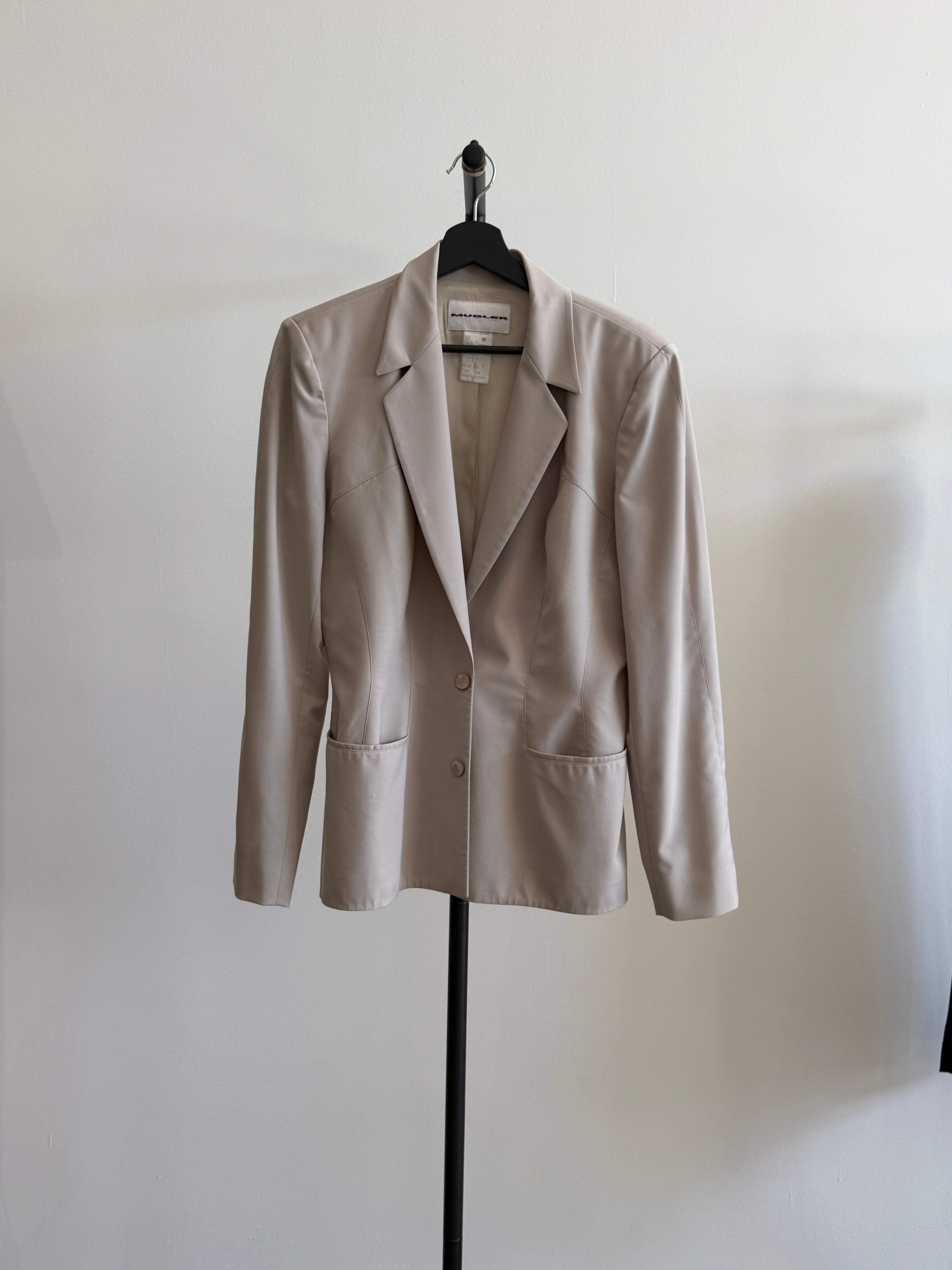 Mugler Light Gray Blazer