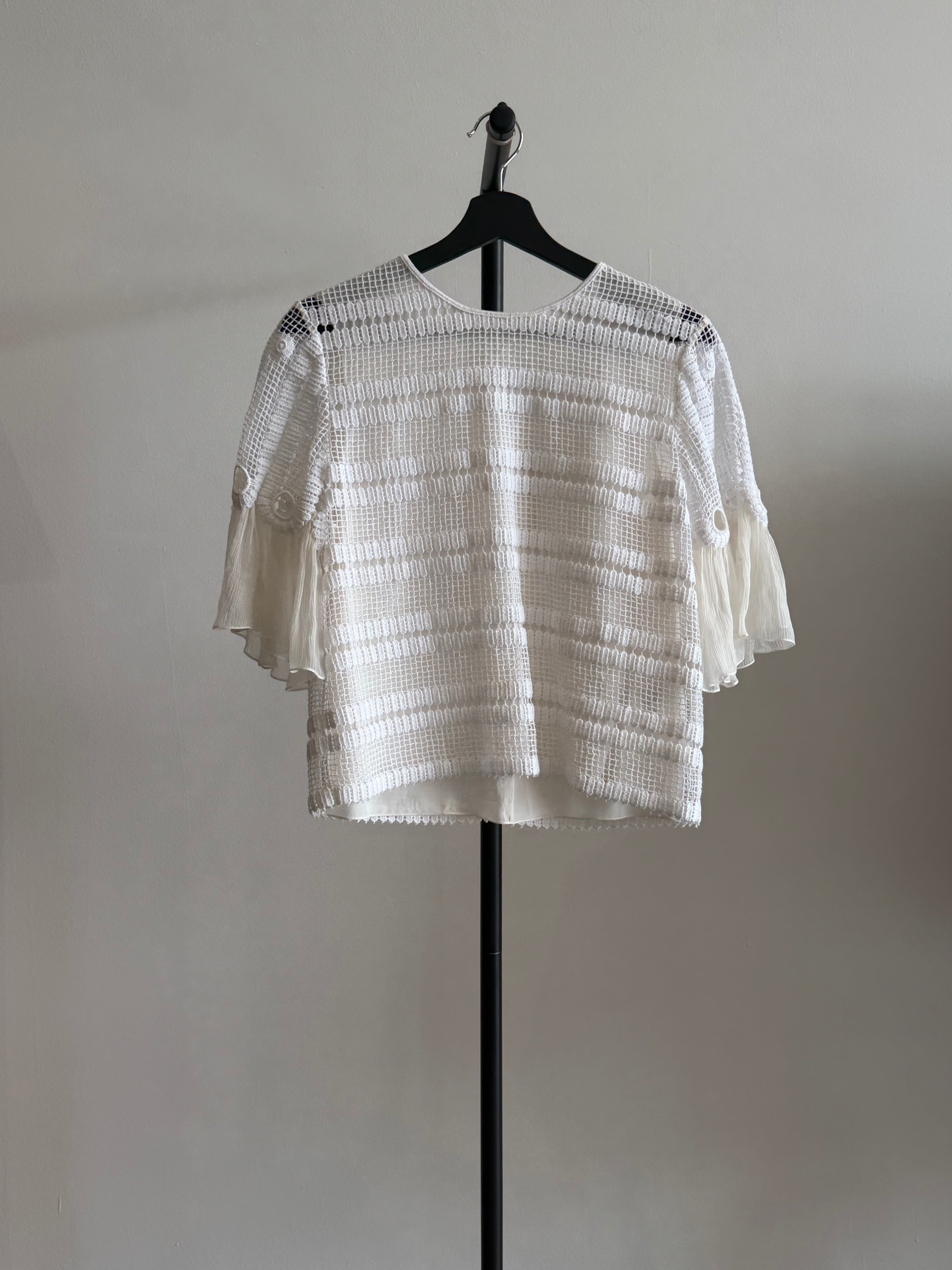 Chloe Short Sleeve White Top