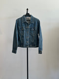 Vintage Distressed Bill Blass Denim Jacket, Sz L.