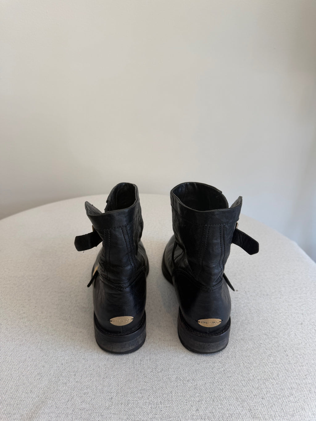 Jimmy Choo Black Buckle Boots