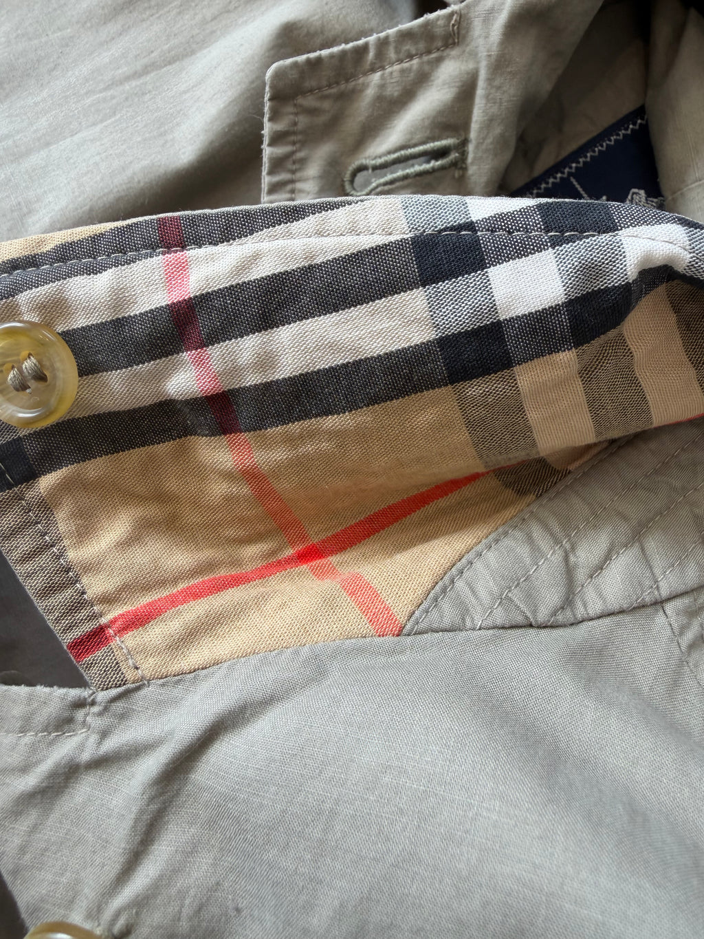 Burberry Mid Length Green Trench