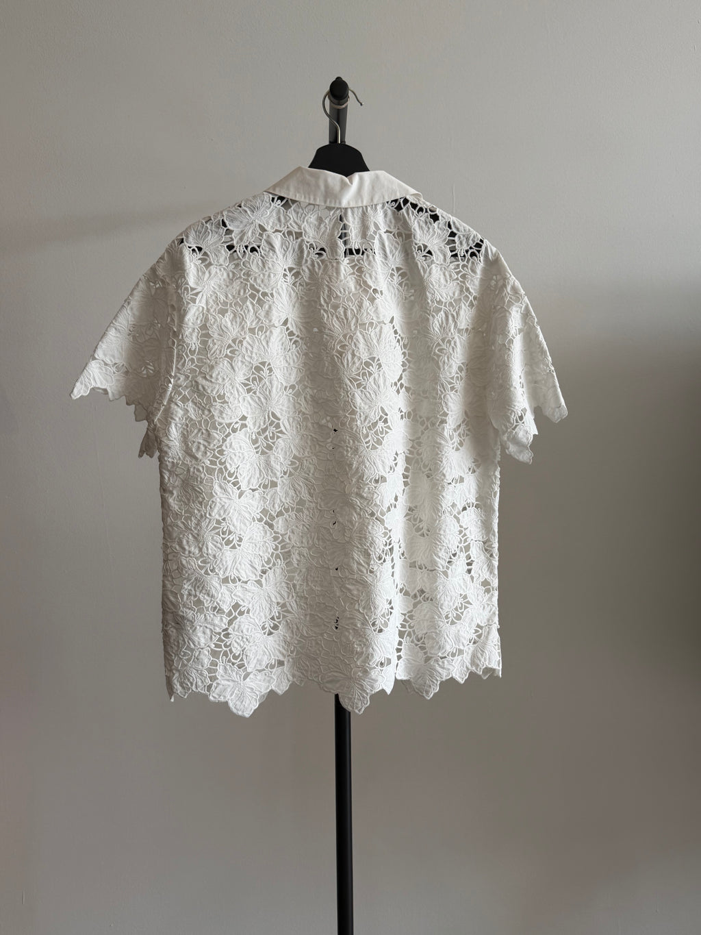 Self Portrait Short Sleeve White Top