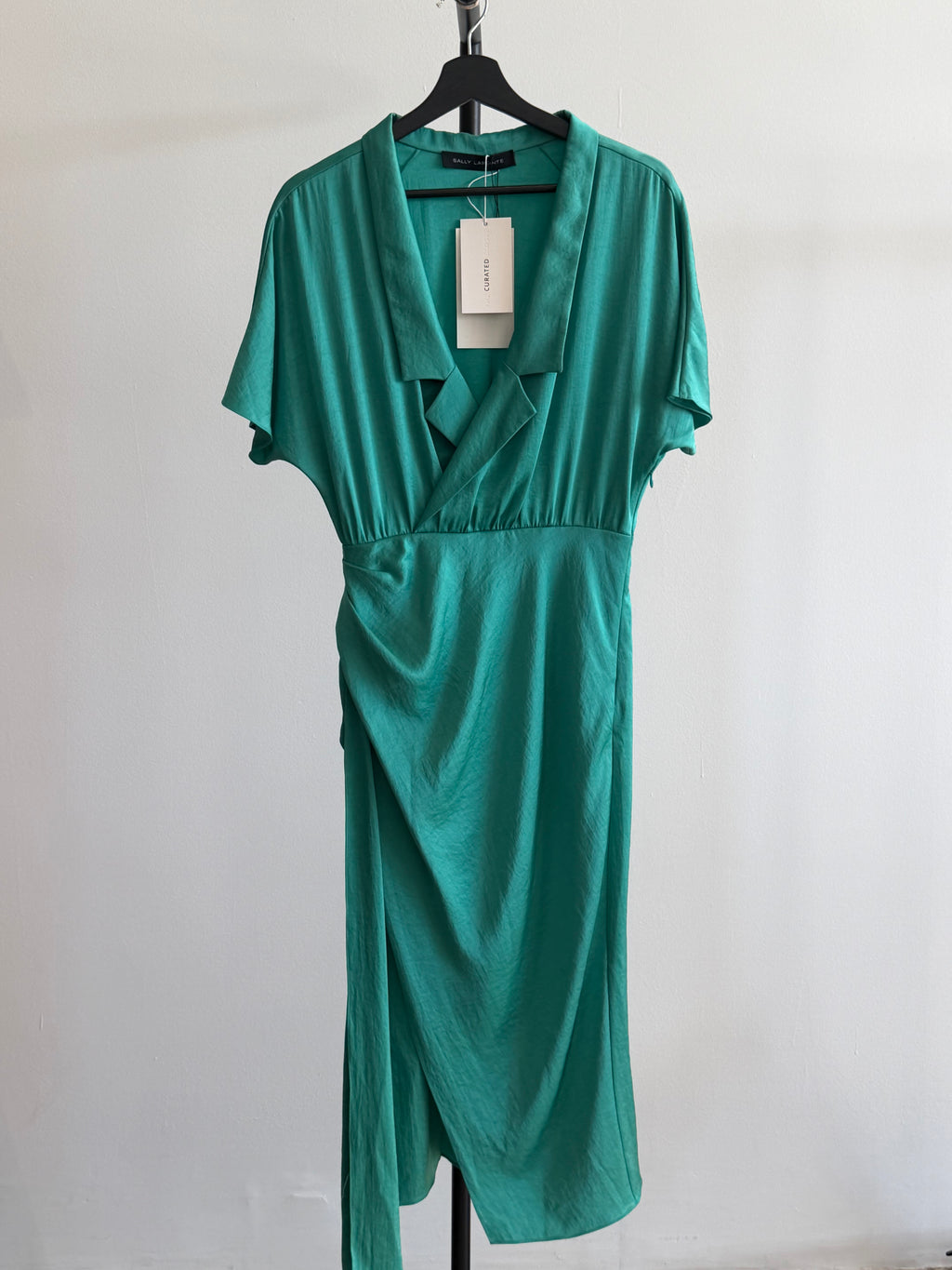 Lapointe Satin Green Dress