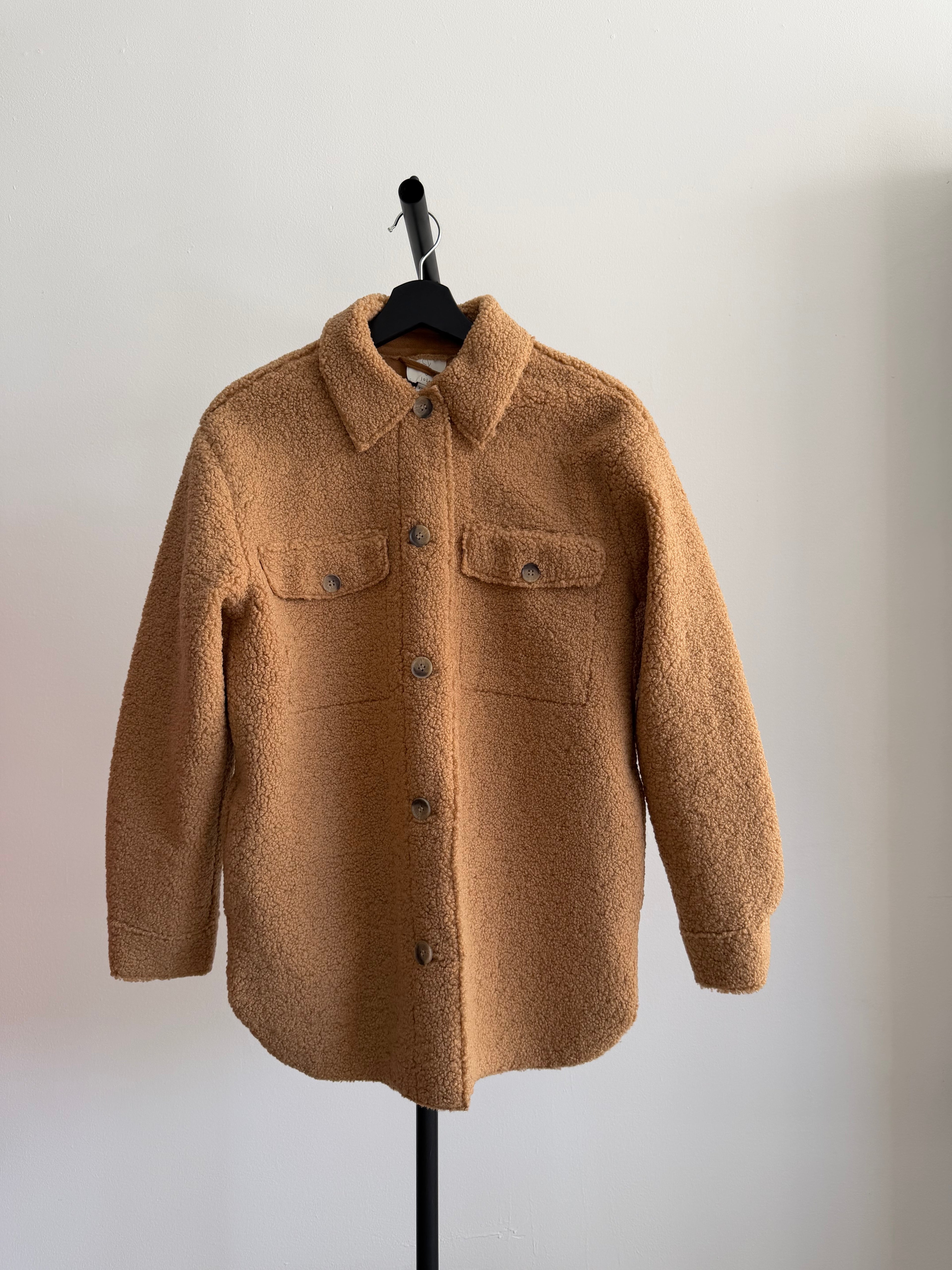 Joie Teddy Sherpa Shirt Jacket Button closure