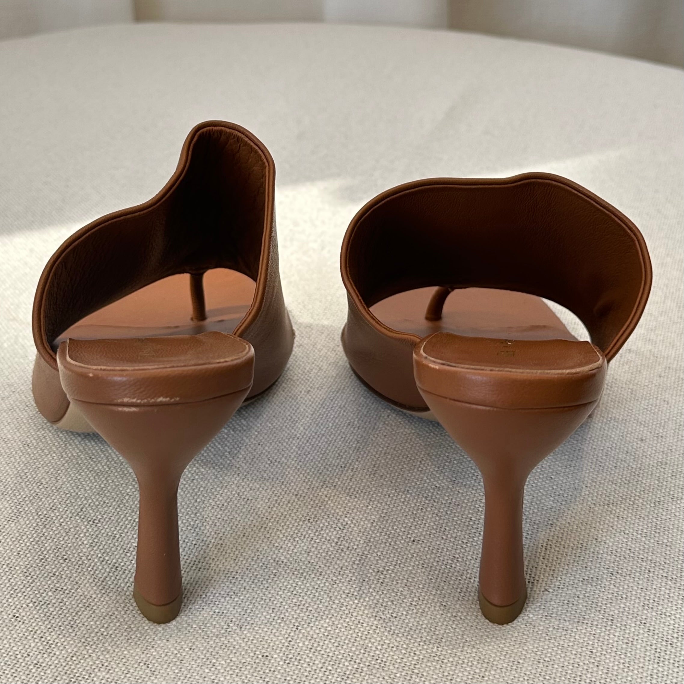 Gia X Pernille Camel Mule Shoes Sz 7
