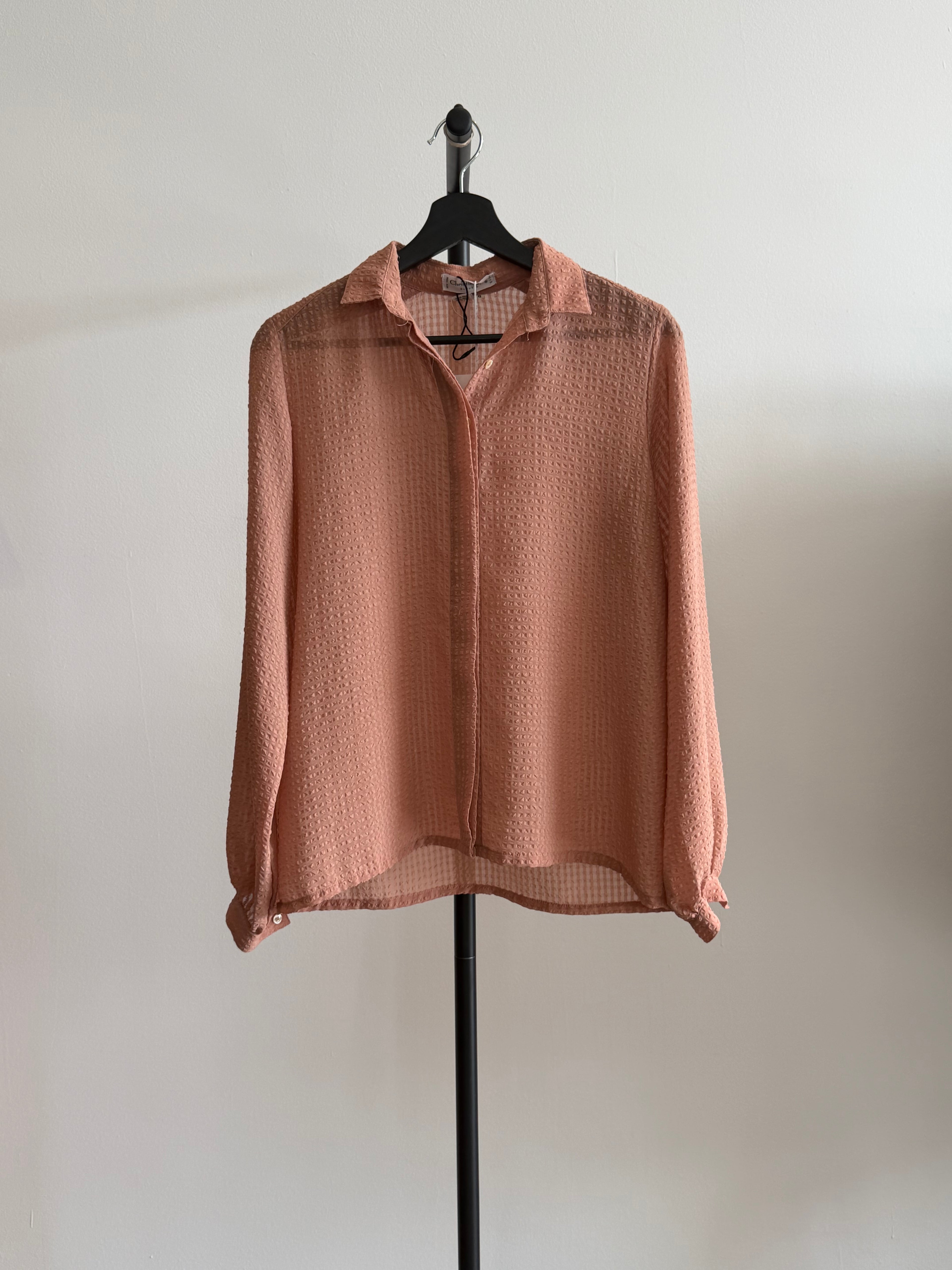 Christian Dior Button Up Pink Blouse