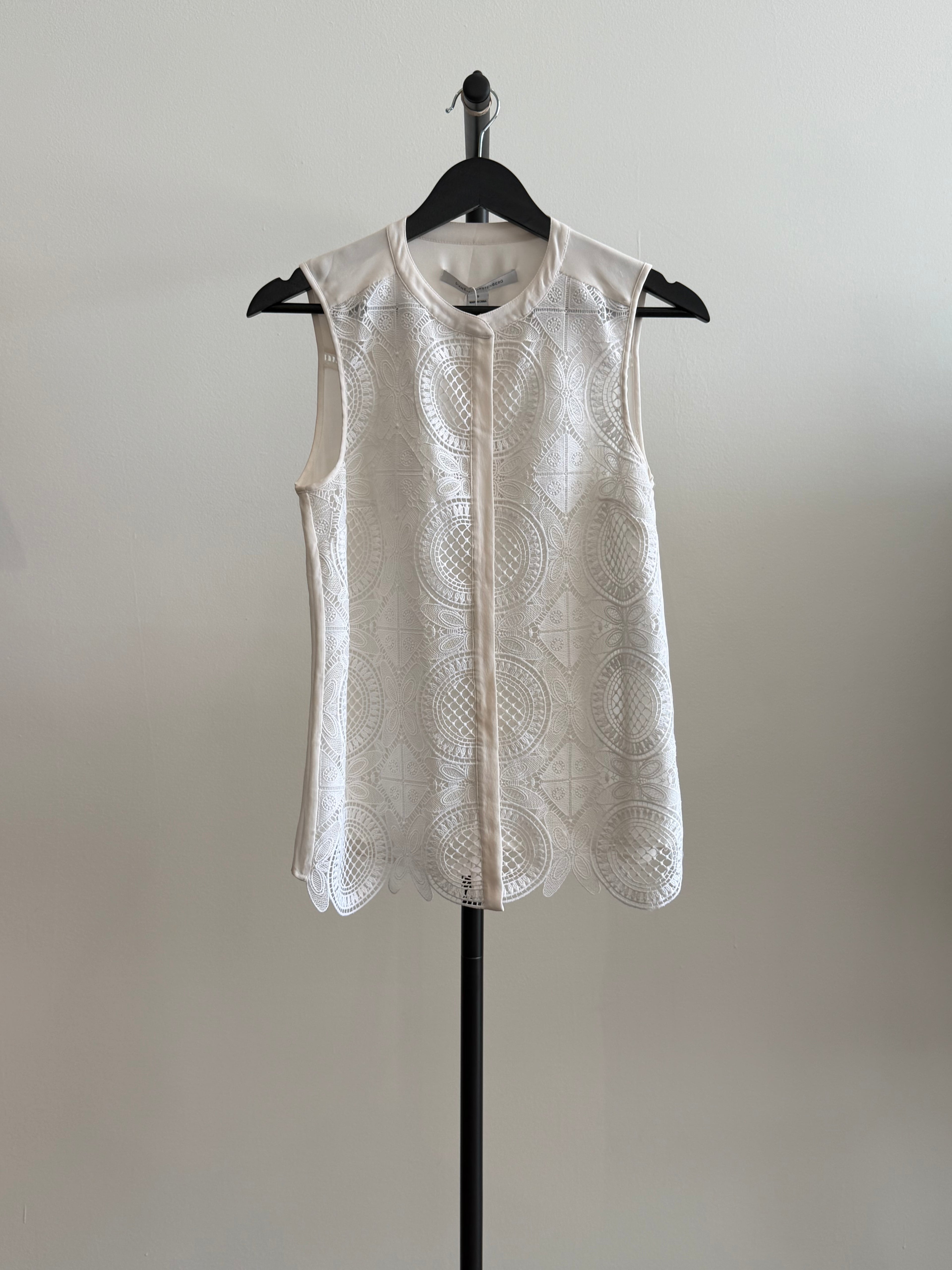 Diane Von Furstenberg White Blouse