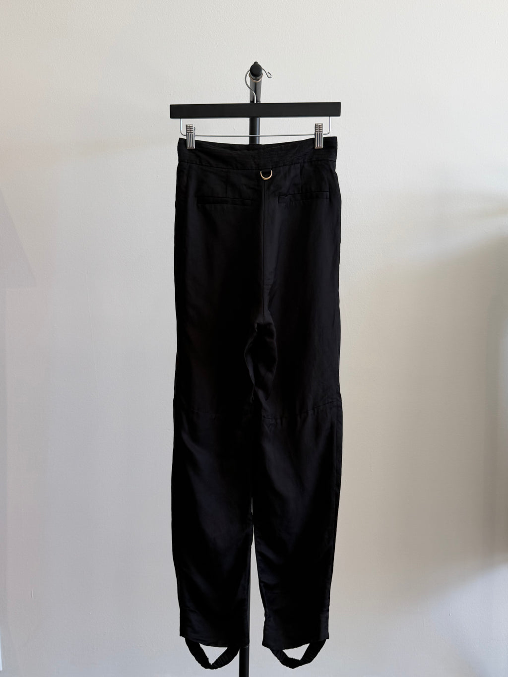Aje Black Stirrup Trousers, Silk Blend