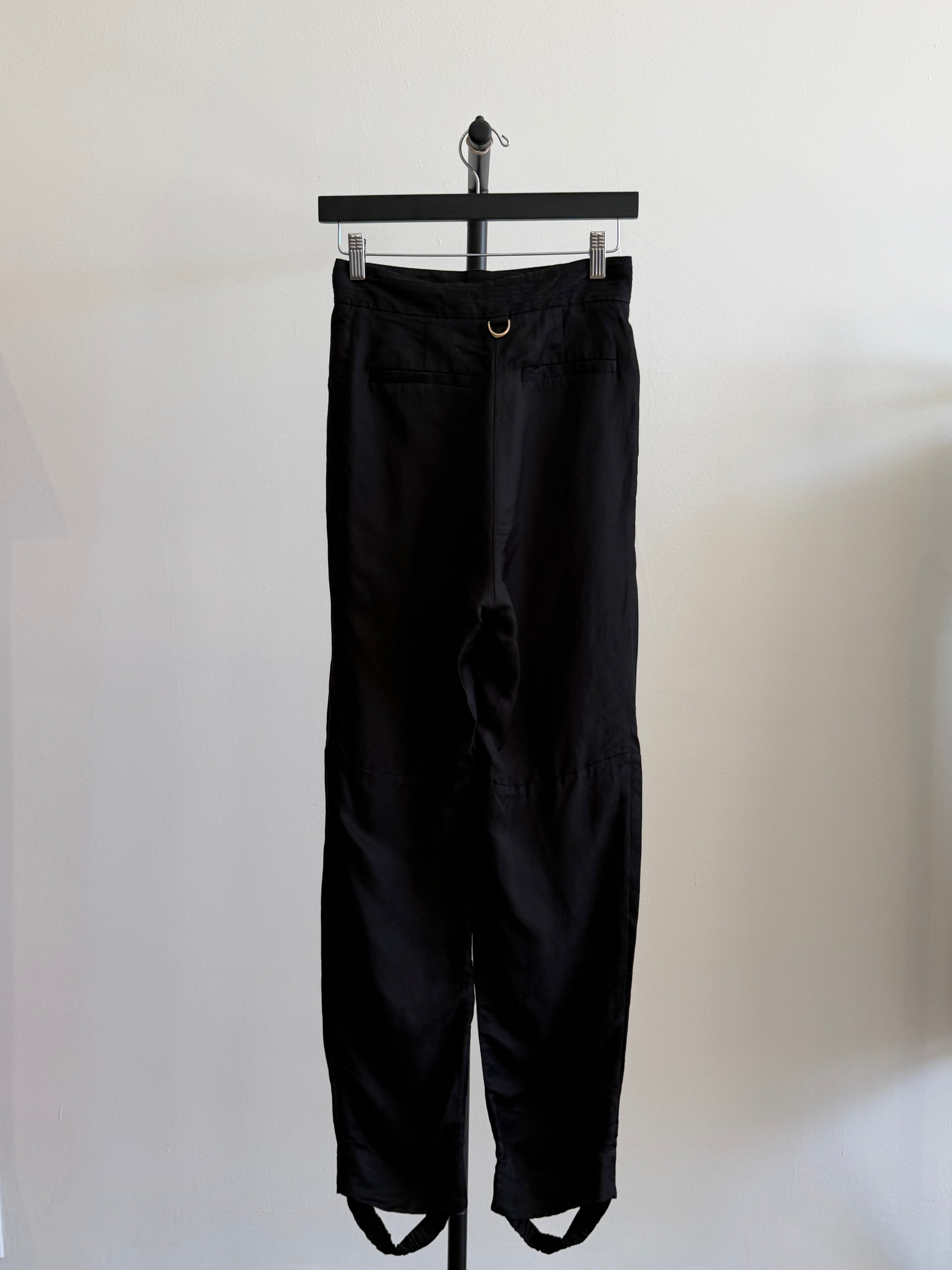 Aje Black Stirrup Trousers, Silk Blend