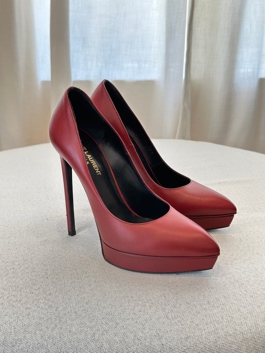 Saint Laurent Burgandy Shoes