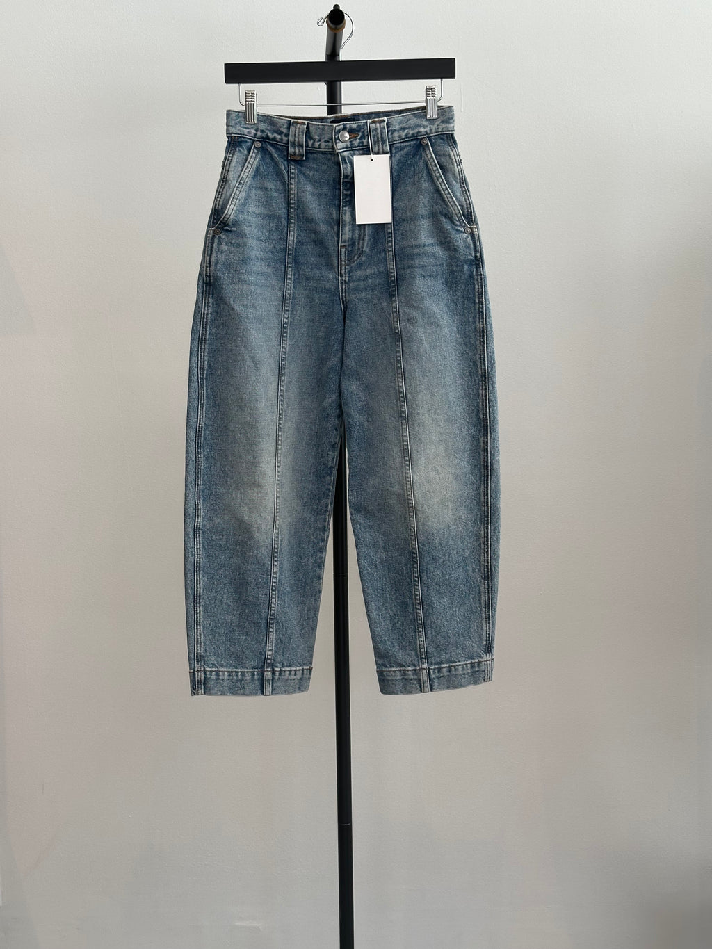 Khaite Barrel Jeans, Medium Wash