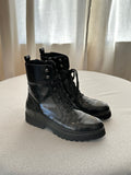 Donald J Pliner Black Combat Boots