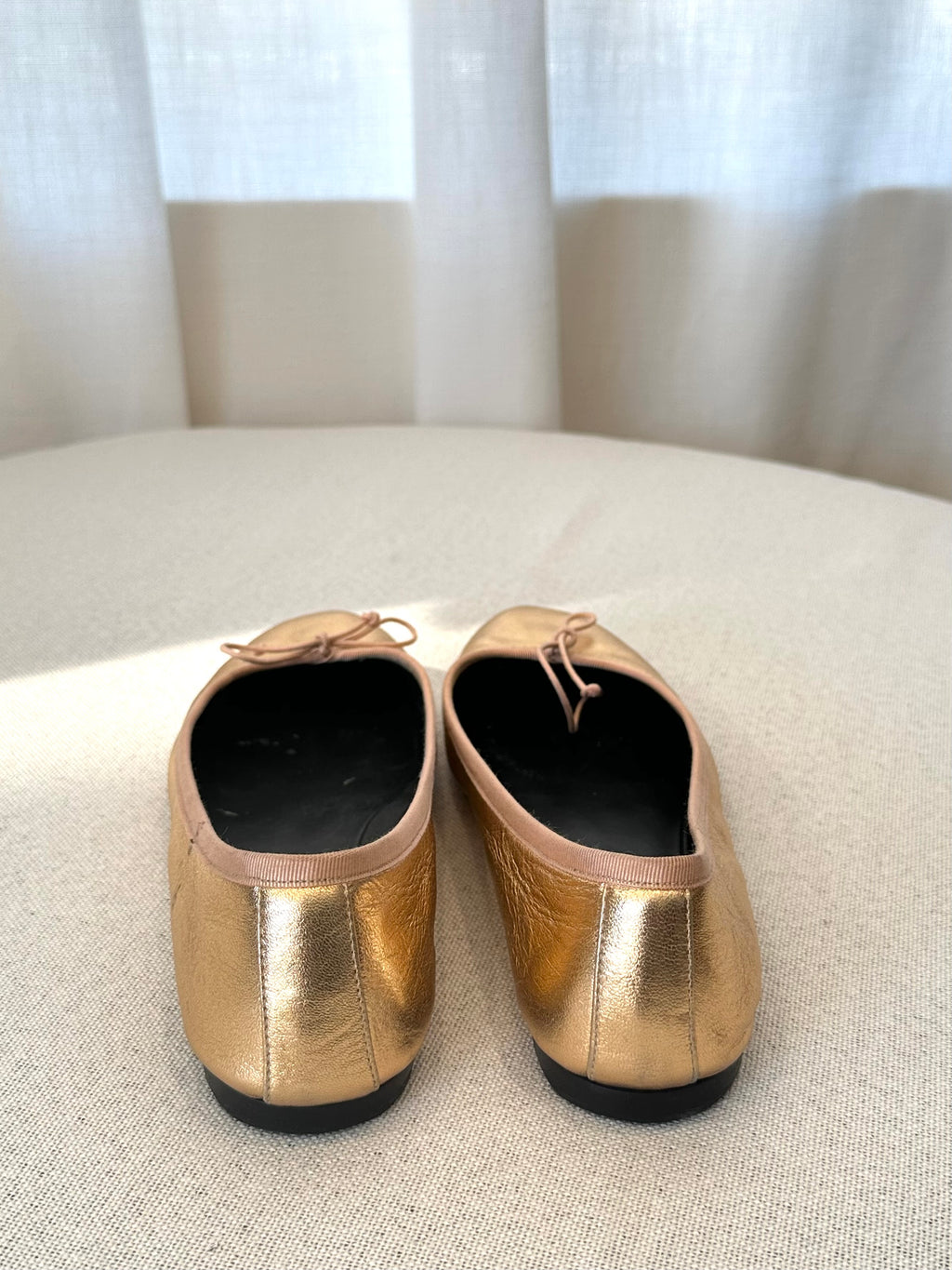 Saint Laurent Ballet Flats, Gold