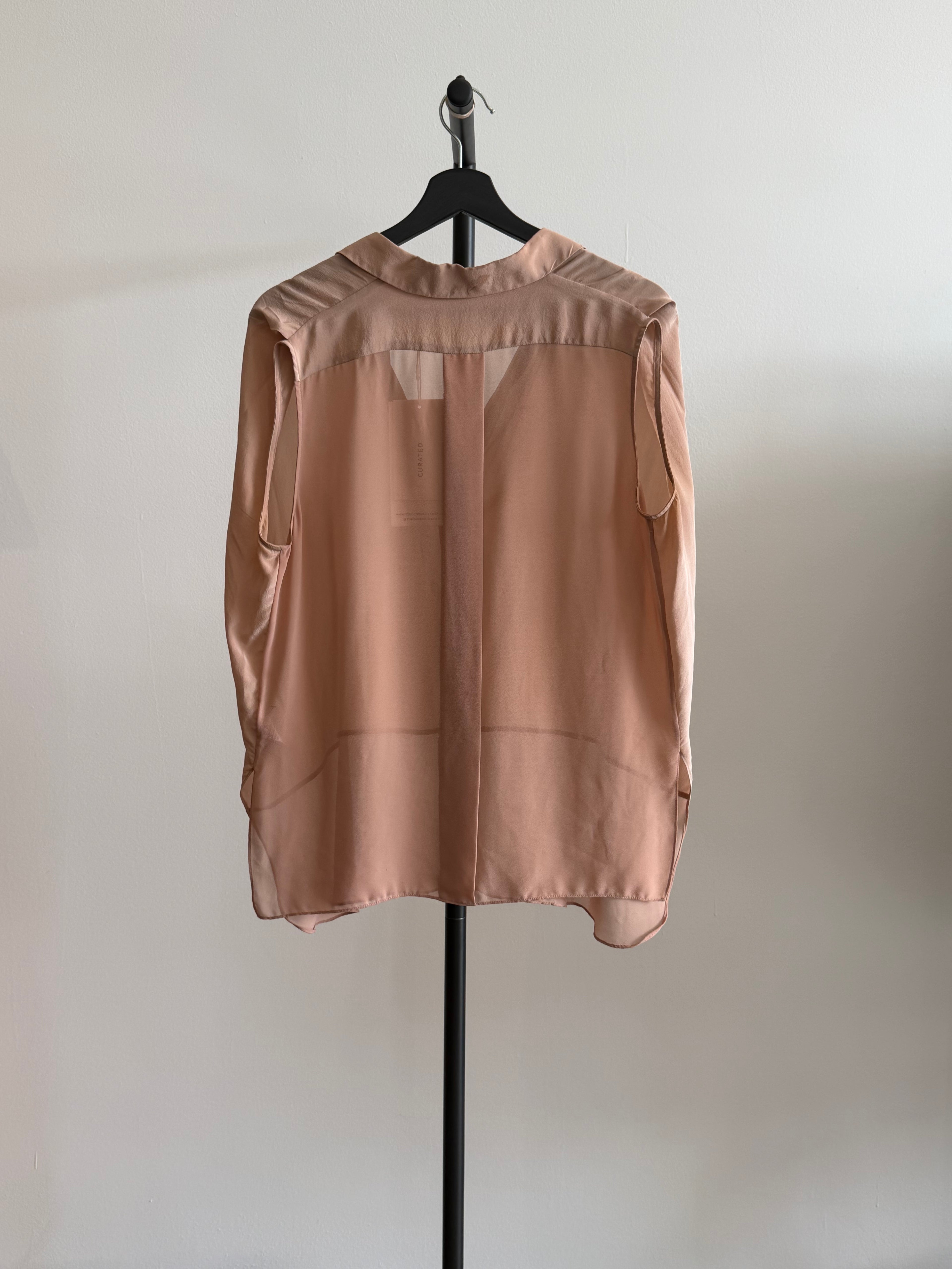 Acne Sleeveless Silk Mauve Top
