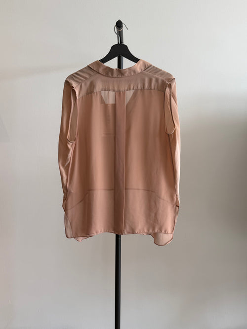 Acne Sleeveless Silk Mauve Top