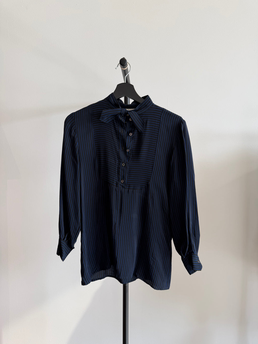 Christian Dior Stripped Blouse (Black/Blue)